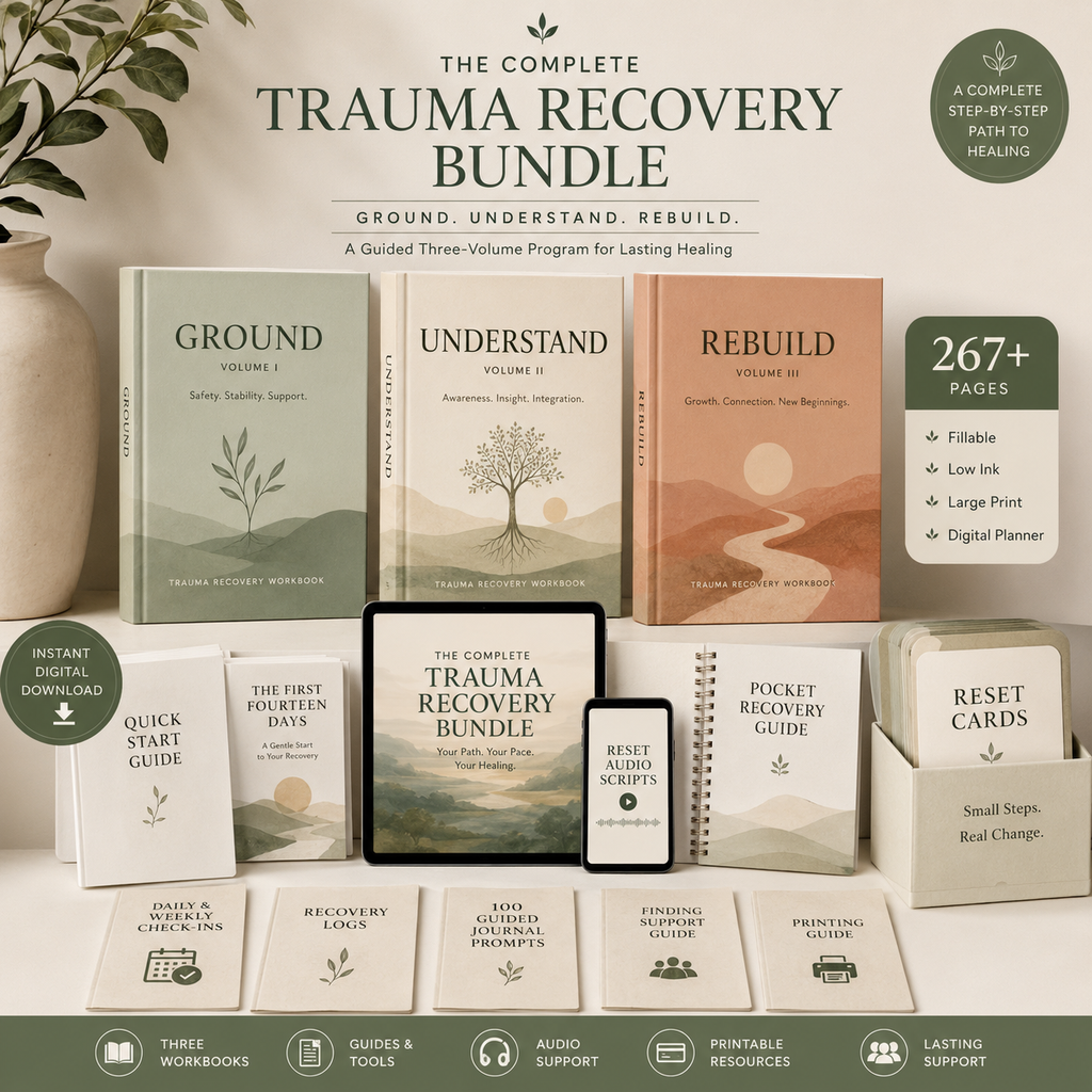 The Complete Trauma Recovery Bundle — 3-Volume Self-Paced Healing Program (Instant Digital Download)
