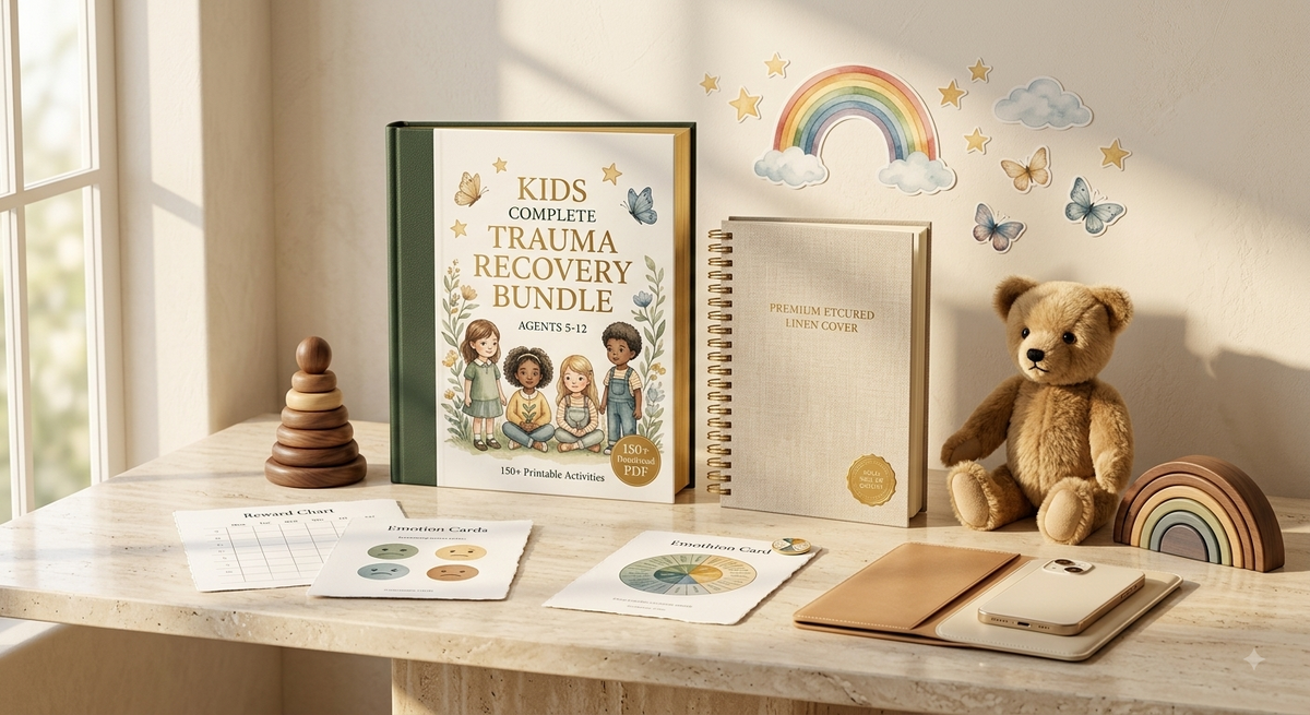 Kids Trauma Recovery Bundle — 151-Page Emotional Healing Activities for Children (Instant Download)