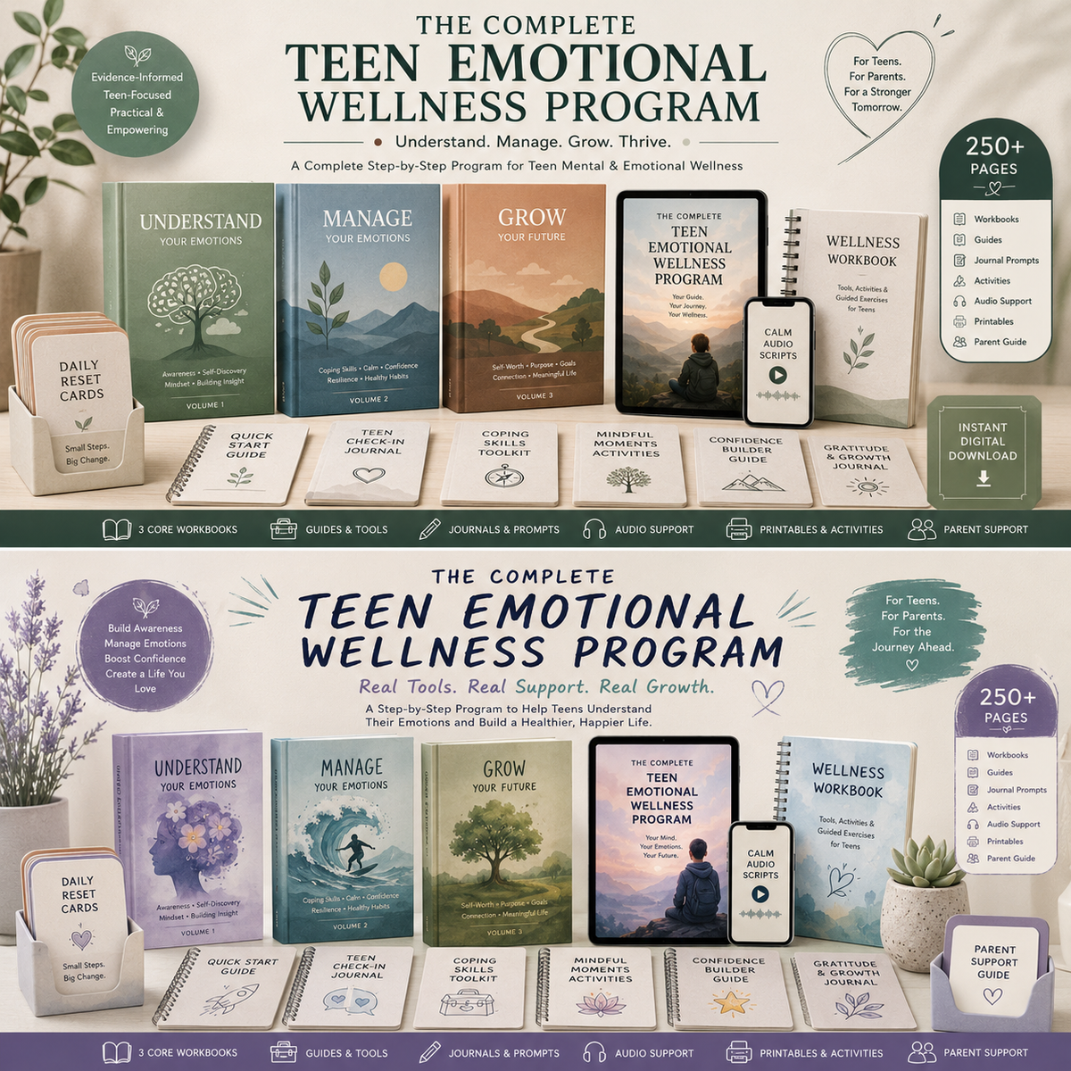 Teen Emotional Wellness  — 18-Module Mental Health Program for Ages 13-18 (Instant Download)